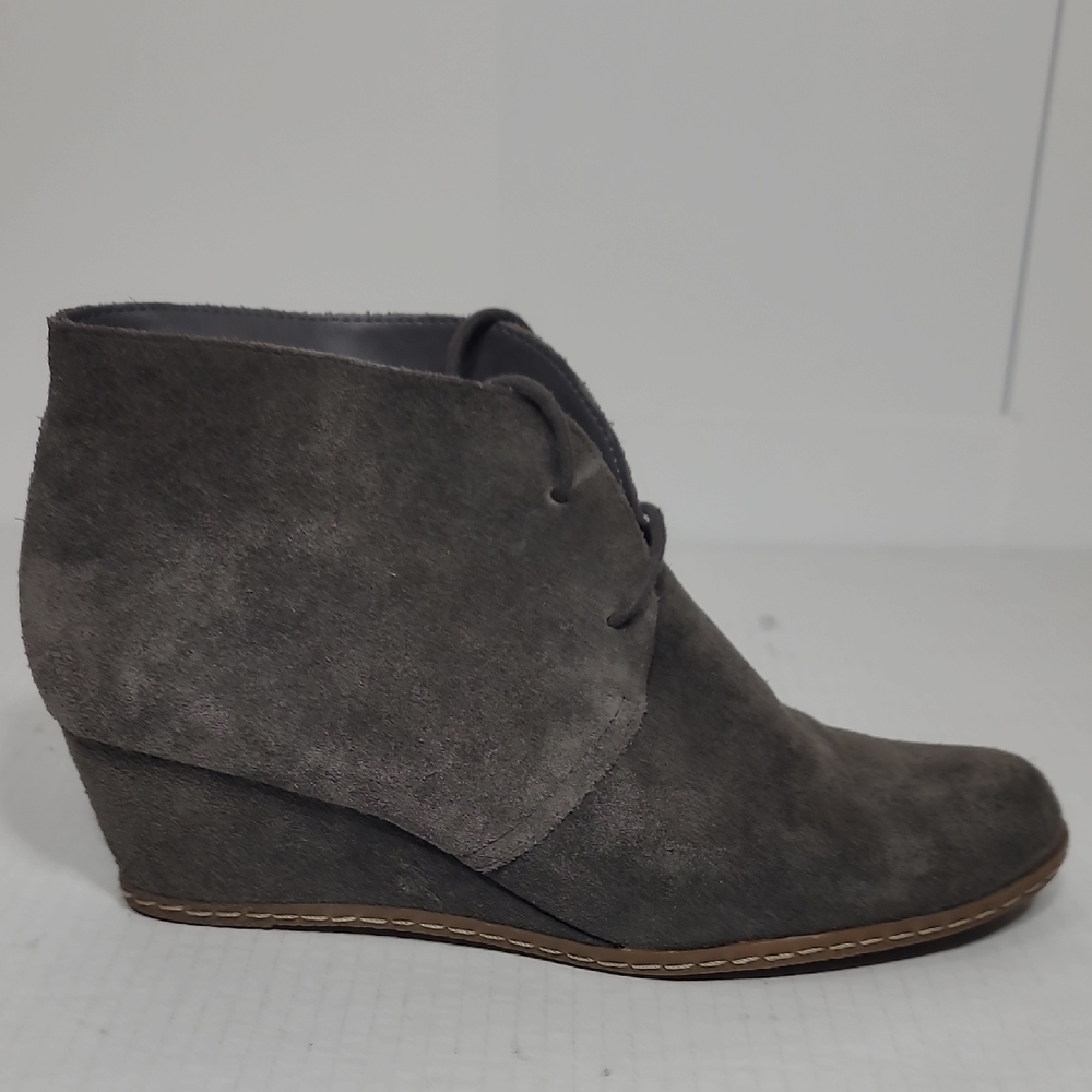 Franco Sarto Charcoal Suede Wedge Boots